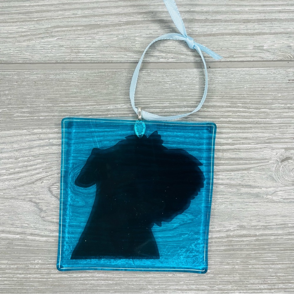 Stained glass sun catcher Scottie dog coaster decoration orniment handmade art